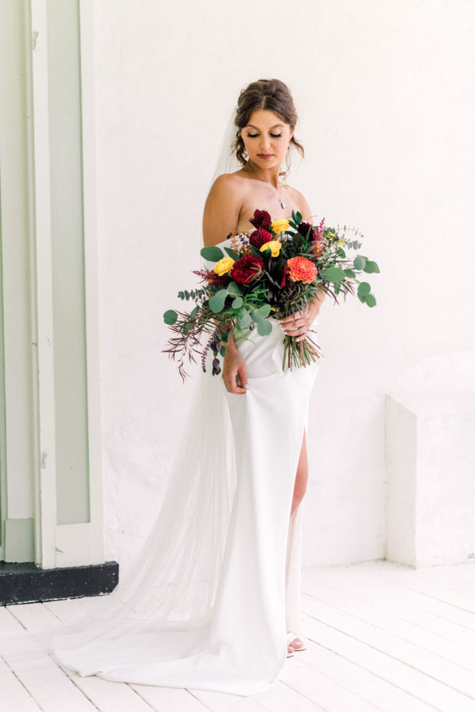 White Wedding Dress. Jessica Haley Bridal Alon Livine