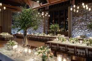 luxury indoor wedding reception at Stone Barn at Blue Hill