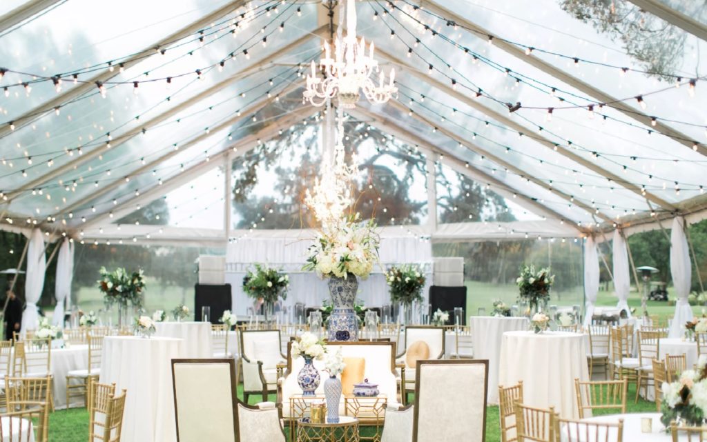 luxury clear top wedding tent