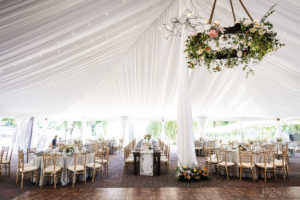 luxury tented wedding reception at Monteverde at Oldstone venue